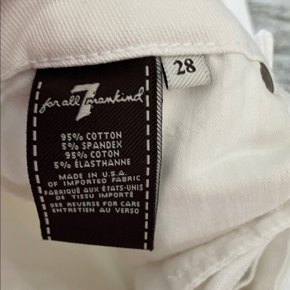 7 For All Mankind High-Rise White Jeans - Picture 3 of 6